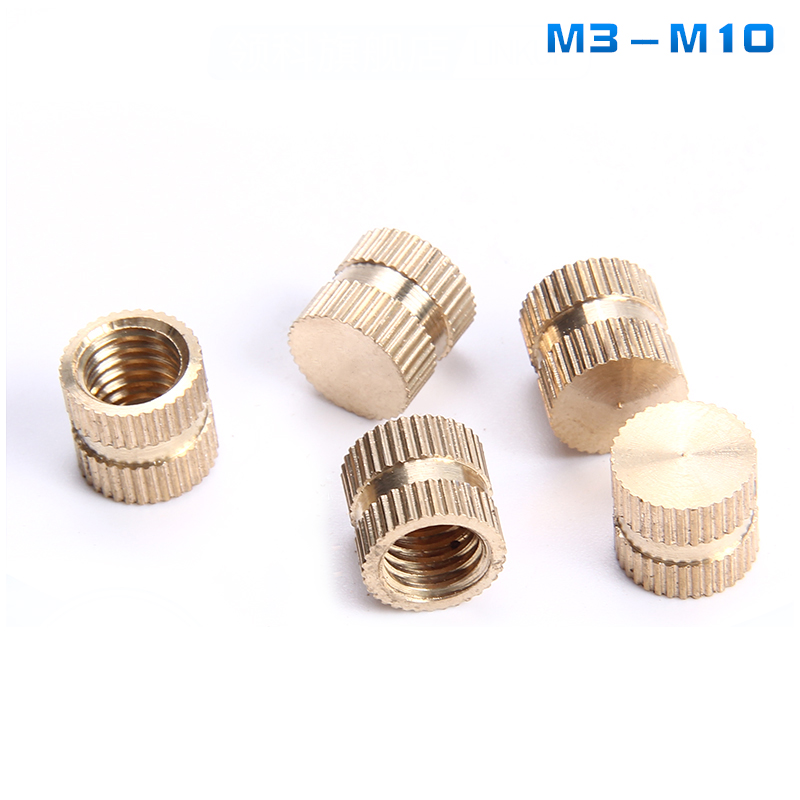 Blind hole copper flower mother rollaway nut single pass injection moulded copper inlay piece copper embedded piece screw cap M3M4M5M6M8