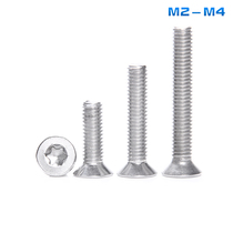 304 stainless steel countersunk plum screw flat head anti-theft screw M2M2 5M3M4M5M6 5M3M4M5M6 * 3x4x5x6x8x10