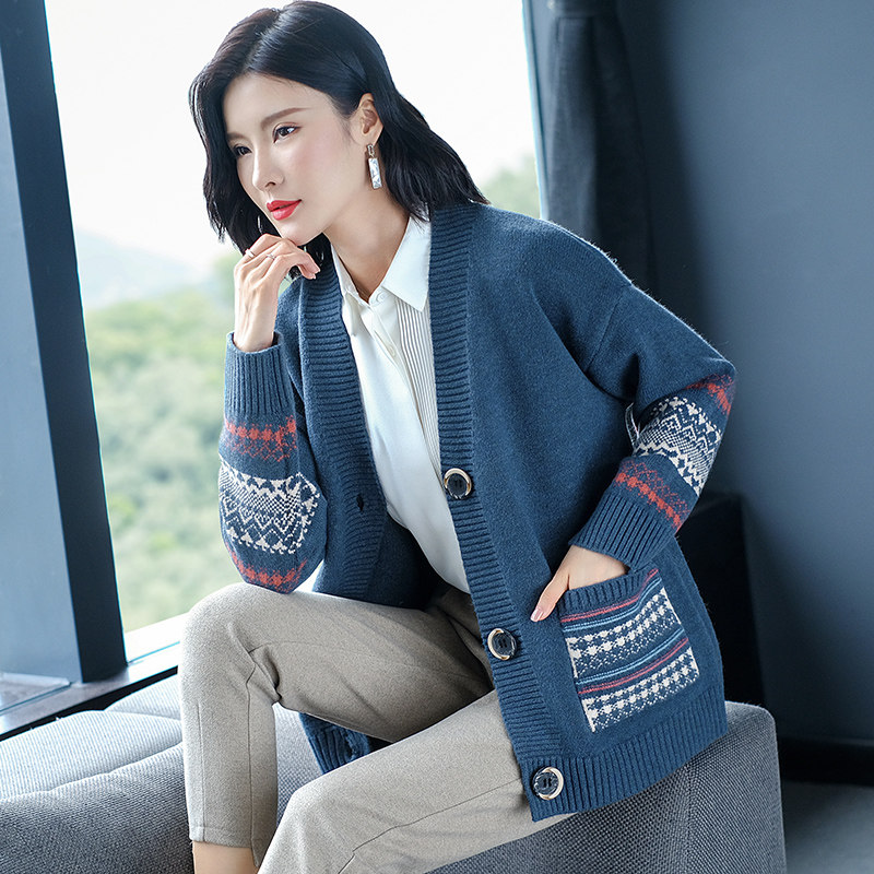 Dituntown 2021 new women's clothes and sweater coat sweater coat autumn and winter gas short coat