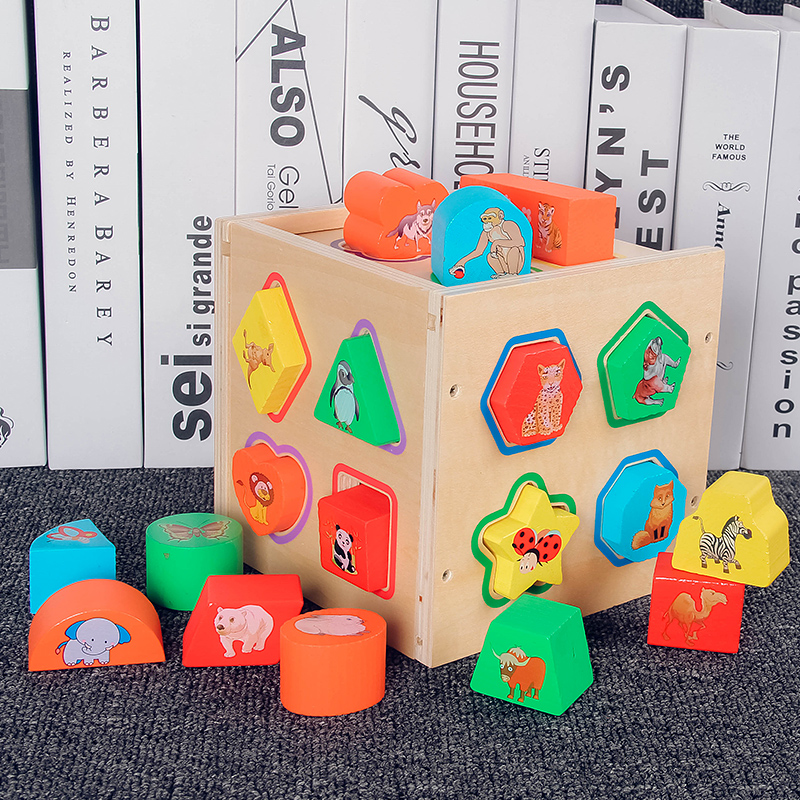 One-year-old baby Puzzle Building Blocks Toys 1-3-year-old Boy 2-year-old Child early teaching shape pairing Chili Development girl