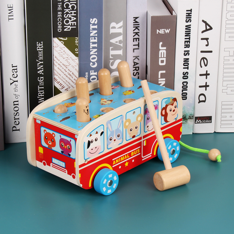 Children hit the ground rat knockout and puzzle toy 1-3-year-old baby Zhi Li develops graphic awareness knockout toy