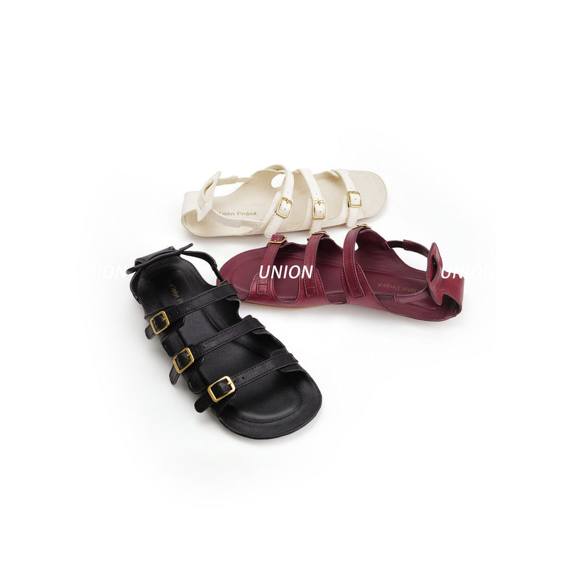 Union Officially Authorized Another Project 26 Spring and Summer Retro Buckle Strap Roman Sandals