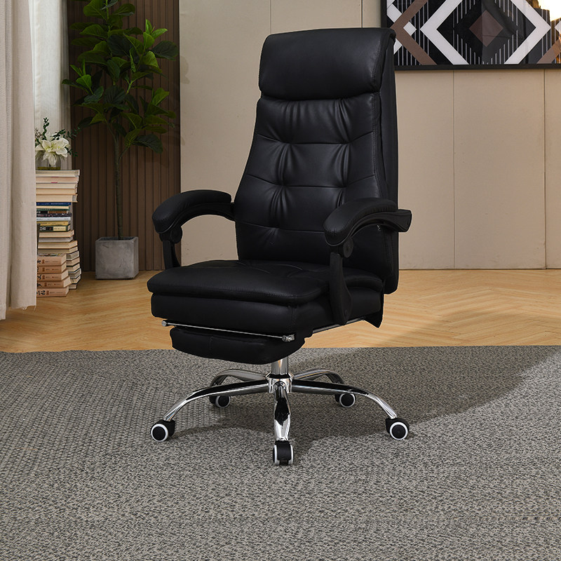 Bermeja massage chair Chair Genuine Leather Office Chair Backrest and table arched computer chair Home desk leaning back chair