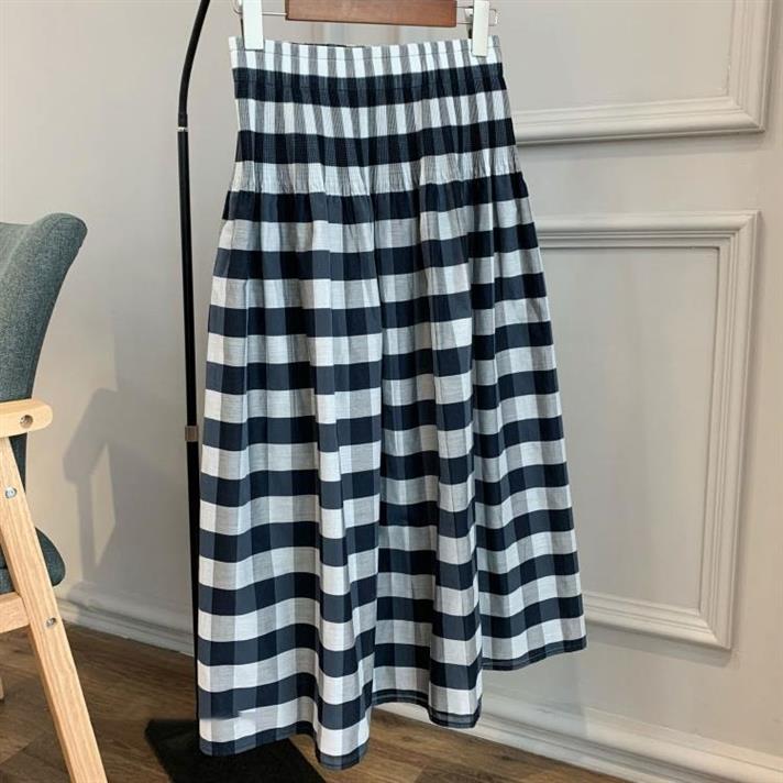 Flipside wearing super-display slim retro style Artistic Plaid half-body dress with half skirt A-word dress for children