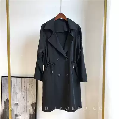 The original sale of 388 loss benefits hanging smooth anti-wrinkle crisp atmospheric waist thin long version of the windbreaker coat women
