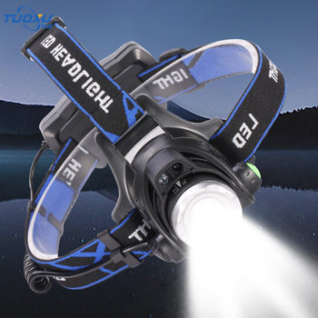 Induction strong light headlight outdoor fishing light head-mounted flashlight super bright rechargeable led telescopic zoom waterproof headlight