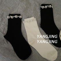 Pearl lace socks female jk sports tube socks ins wind autumn and winter cute Japanese Lolita summer students Korean version