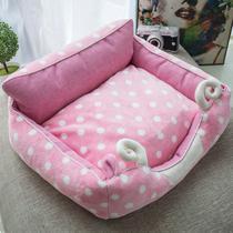 Cat litter kennel Small dog Teddy four seasons universal winter warm dog bed Net red pet cat supplies removable and washable