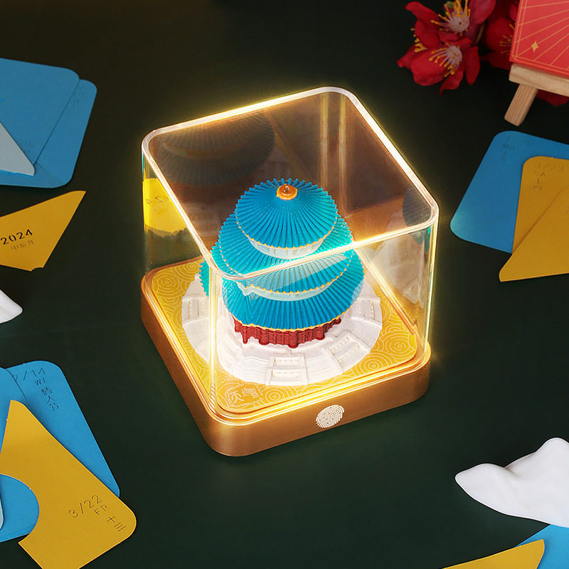 2026 3D three-dimensional panoramic paper sculpture note paper creative calendar architectural ornaments Forbidden City cultural and creative gifts desk calendar