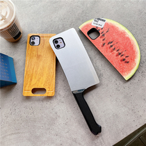 Emulated watermelon kitchen knife 12 Apple 13 small crowdphone shell to blame applicable x apple 12promax rarity whacky iphone11 female xr personality 7p creative 8plus bestie
