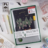 Карманный блокнот, изысканный ноутбук для школьников, лиса, енот, с вышивкой, креативный подарок