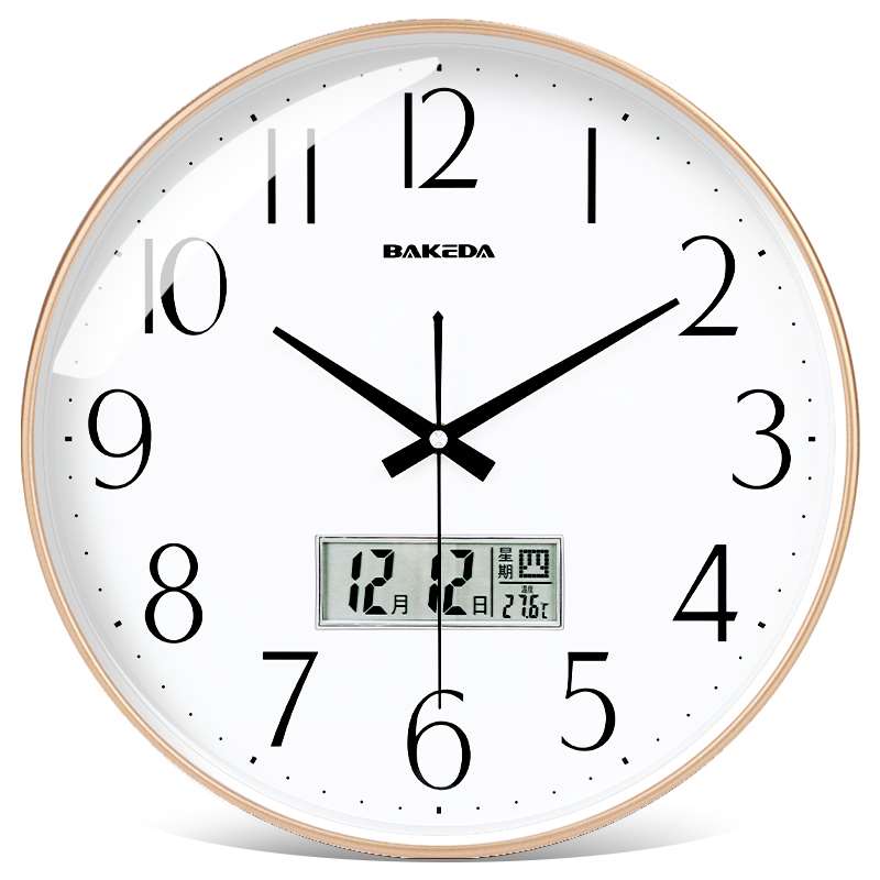 Home digital Nordic Wall Clock Simple Fashion Living Room Silent Watch Watch Round Bedroom Clock Clock