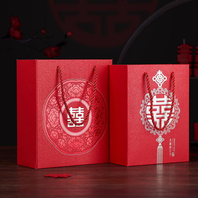 Wedding handbag wedding gift bag Chinese style gift box candy bag empty box wedding supplies candy box