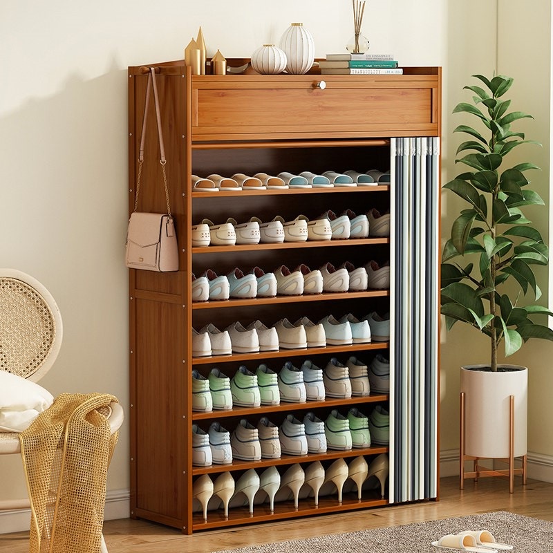 Multifunctional breathable new Nanzhu large capacity household door simple modern foyer cabinet Shoe cabinet storage cabinet Shoe rack