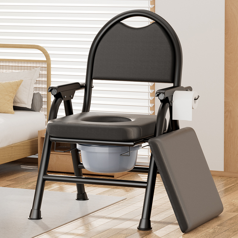 高齢者用の移動式トイレスツール、妊婦用の丈夫な折りたたみ式トイレ製品、ポータブルトイレチェア