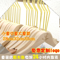 Childrens clothing store clothes hanger batch children childrens wooden wood solid wood clothing store custom photo special non-slip wooden children