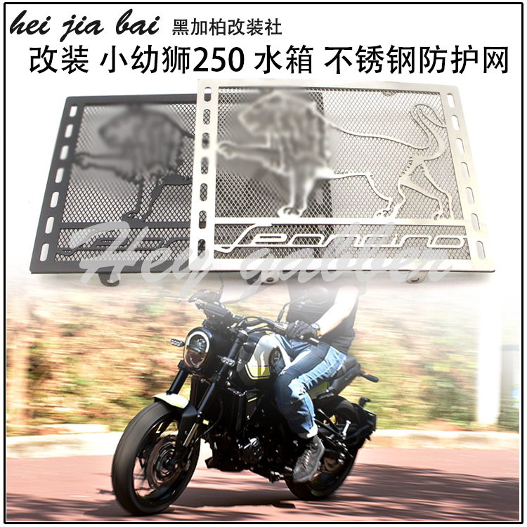 Application of the Lionie 500 juvenile lion 250Leoncino250 juvenile lion 800 modified water tank protective screen for water cooling