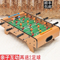 Wooden childrens table football machine Desktop table game Football toy boy large battle game table double