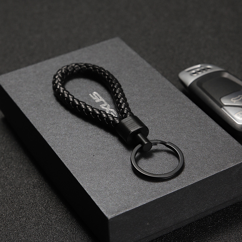 High-End Car Woven Keychain for Men and Women, Genuine Leather Key Chain Pendant, High-End and Exquisite Car Key Ring Lanyard High-End Car Woven Keychain for Men and Women, Genuine Leather Key Chain Pendant, High-End and Exquisite Car Key Ring Lanyard
