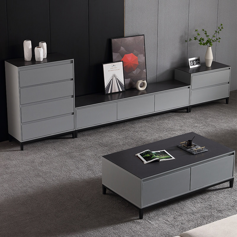 Extremely minimalist ins wind tea table TV cabinet Nordic modern minimalist Living room Small family type creative designer tea table-Taobao