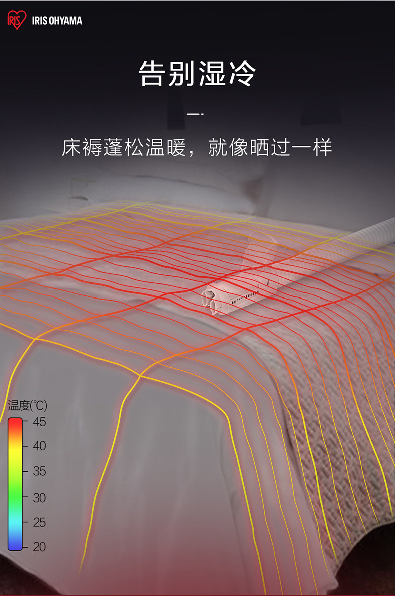 Сушилка для одежды iris爱丽思暖被机家用速干衣服小型烘干器被子杀菌除螨神器烘被机