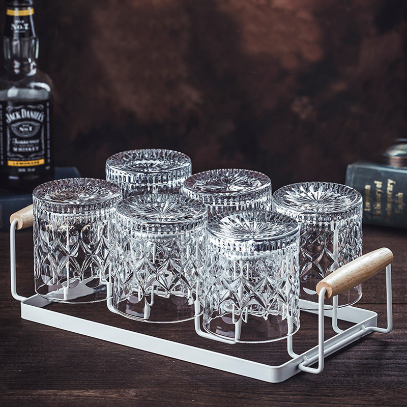 Whisky Wine Glass Home Crystal Glass Cups A Pair Of Beer Glasses With Wine Rack Creative Personality Foreign Wine Glass Suit