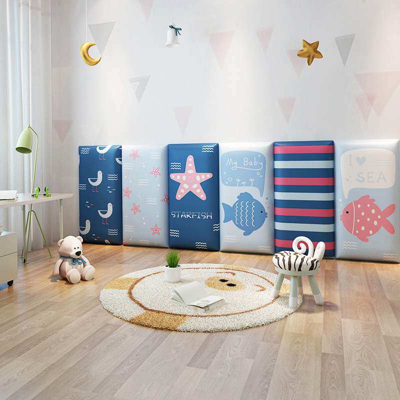 Children's anti-collision soft bag tatami wall surrounding bed headboard soft bag self-adhesive wall stickers backrest cushion wall Kangwei