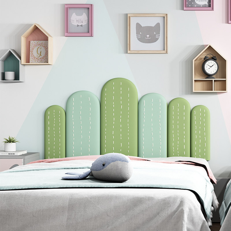 Headboard backrest anti-collision soft package tatami wall self-adhesive children's room decorative wall cushion custom-made bed circumference