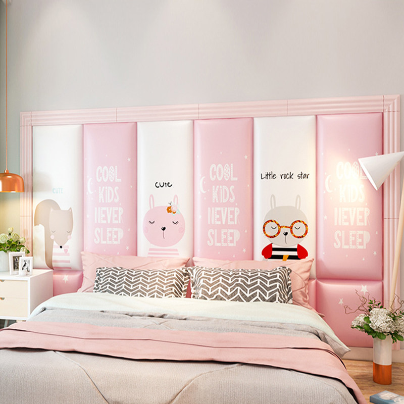 Children's bedroom bedside anti-collision soft bag wallpaper self-adhesive cartoon 3D three-dimensional wall stickers kindergarten tatami wallpaper stickers