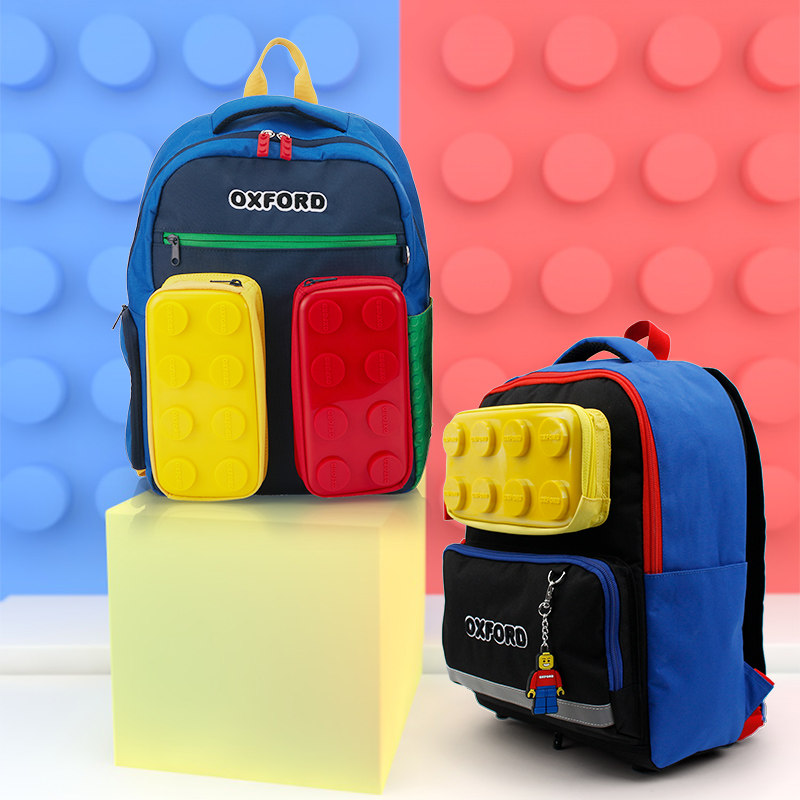 winghouse2021 new school bag elementary school children dinosaur small bear Lego building blocks children weight loss double shoulder bag