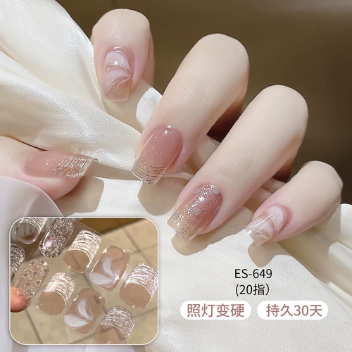 Гель, наклейки для ногтей, милые накладные ногти для ногтей