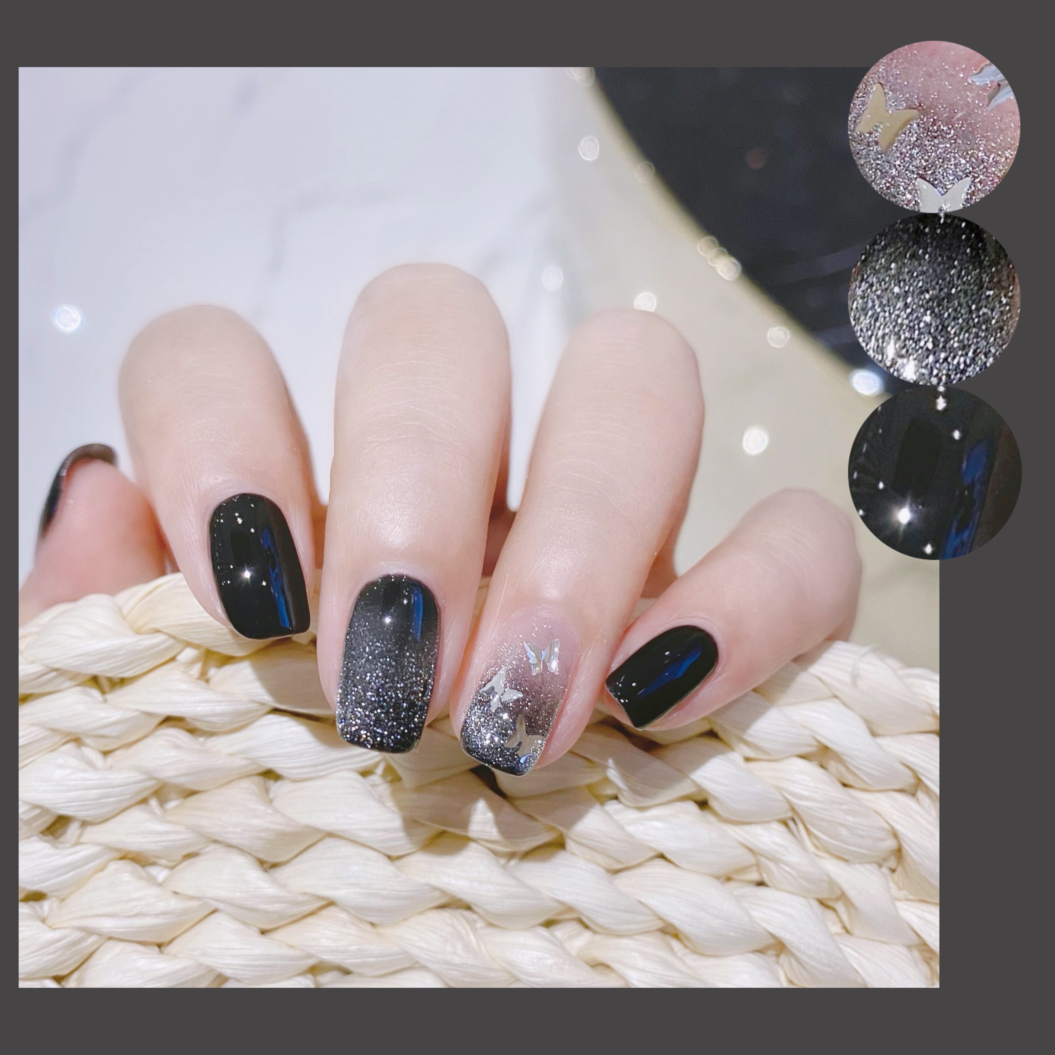 Duoyuaner red book net red nail sticker 3d nail polish film finished toe gel wearable waterproof durable