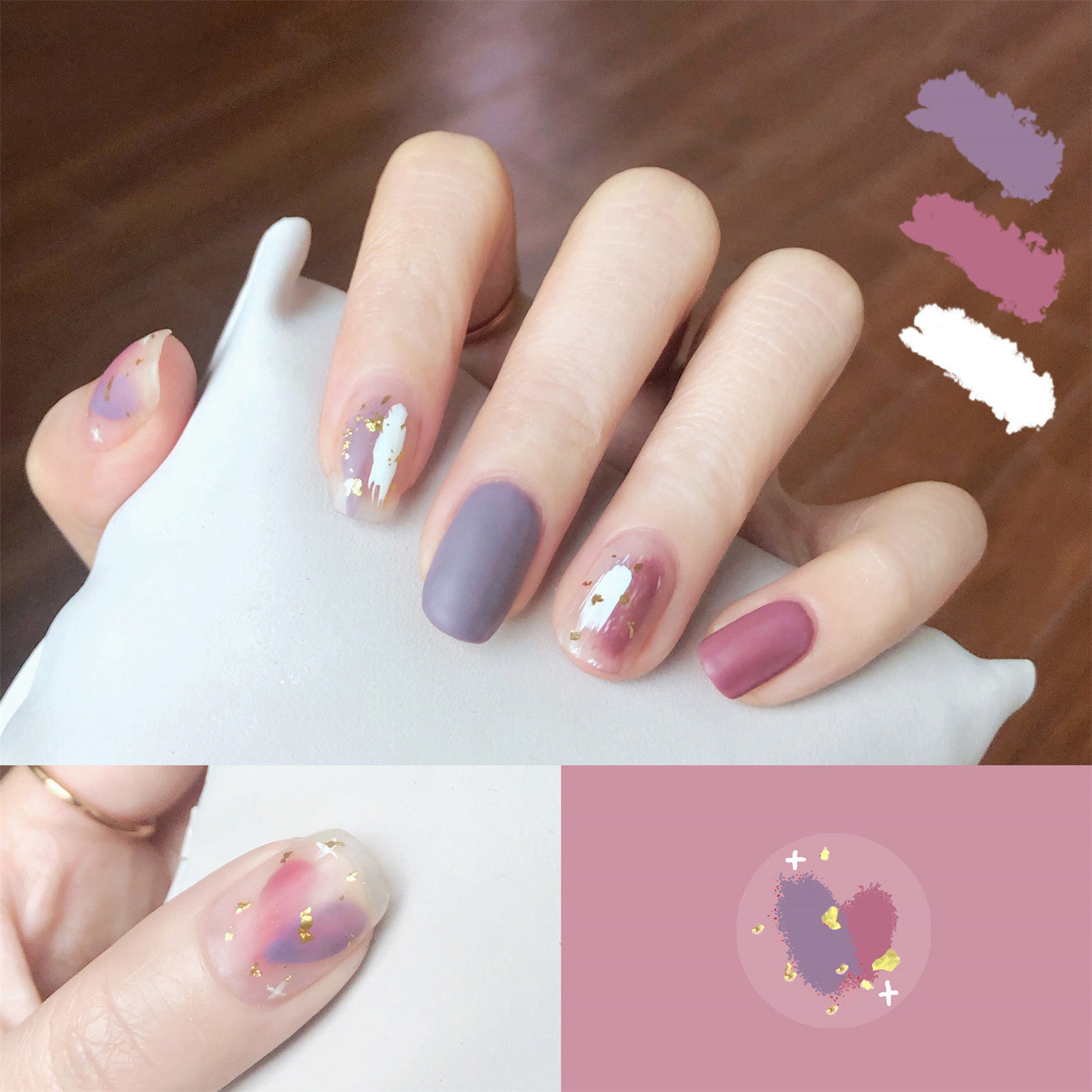 Nail patch finished 3D waterproof durable nail flakes wearing nail sticker nail patch film