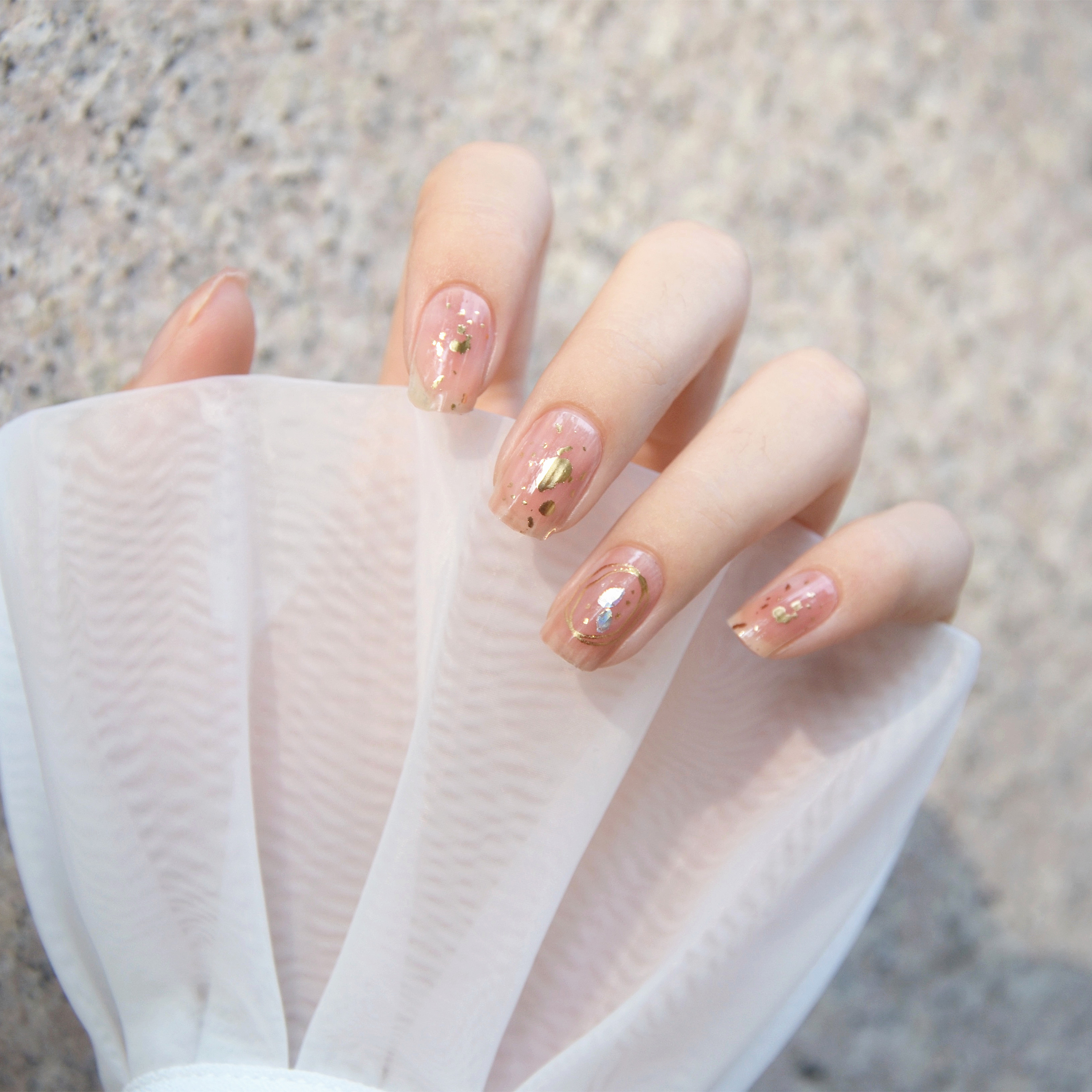 Maltose Duoyuaner nail polish film halo dyed manicure patch nail sticker finished wearable disassembly durable waterproof