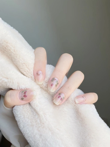 Милая клубника, водонепроницаемая модная наклейка, наклейки для ногтей, съемные накладные ногти, долговременный эффект, готовый продукт, популярно в интернете