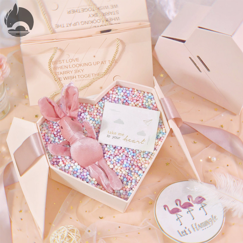 Love gift box girl heart gift box ins net red Valentine's Day packing box empty box surprise birthday gift box