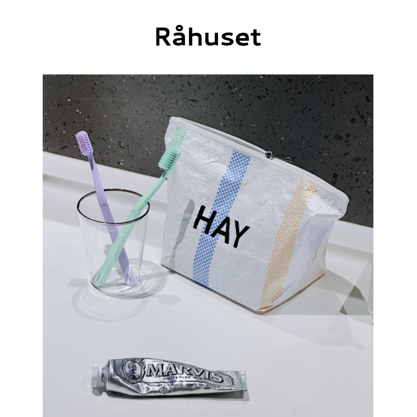 Rahù t. Hare Candy Color Stripes waterproof and light zipped with washing and makeup bag Nordic Denmark-Taobao