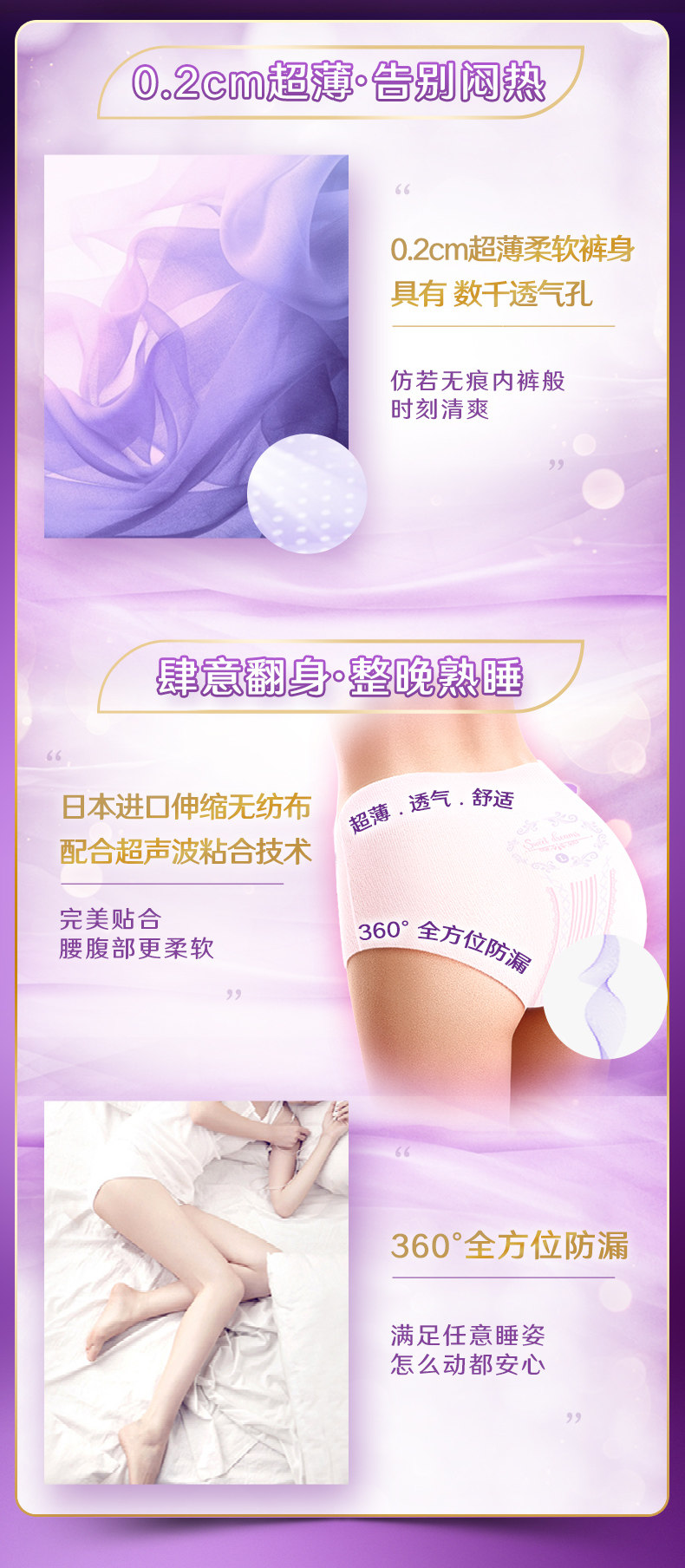 苏菲 超熟睡安心裤夜 L码 7片 图4