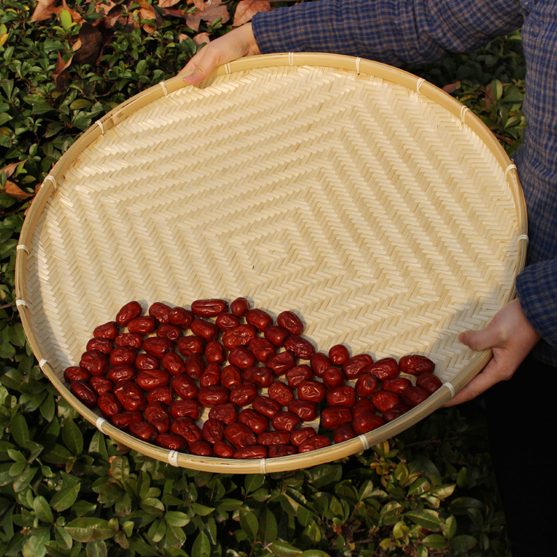 Bamboo bumpkin bamboo fabric preparation household hollow bamboo sieve round farmer hand bamboo basket painting decoration