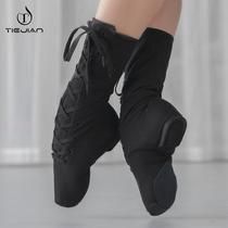 Dance boots canvas jazz soles soft practice Mongolian and Tibetan high-top dance shoes ethnic riding boots extended womens tubes for men and women