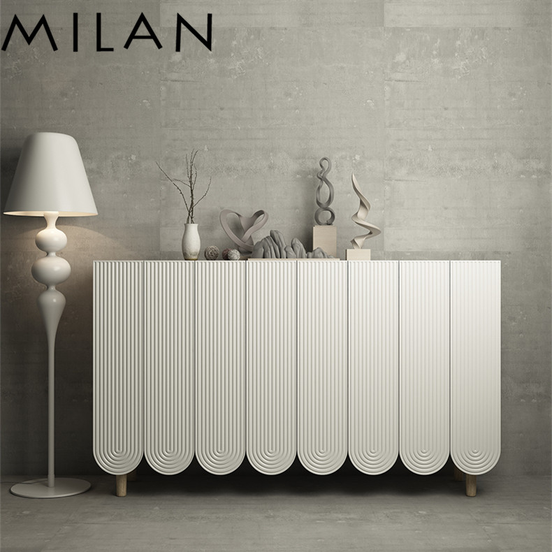 Milan Nordic Style Grilled Lacquered CLOSED CABINET PERSONALITY DINING CABINET CREATIVE MINIMA MODERN STORAGE CABINET CUSTOMISATION