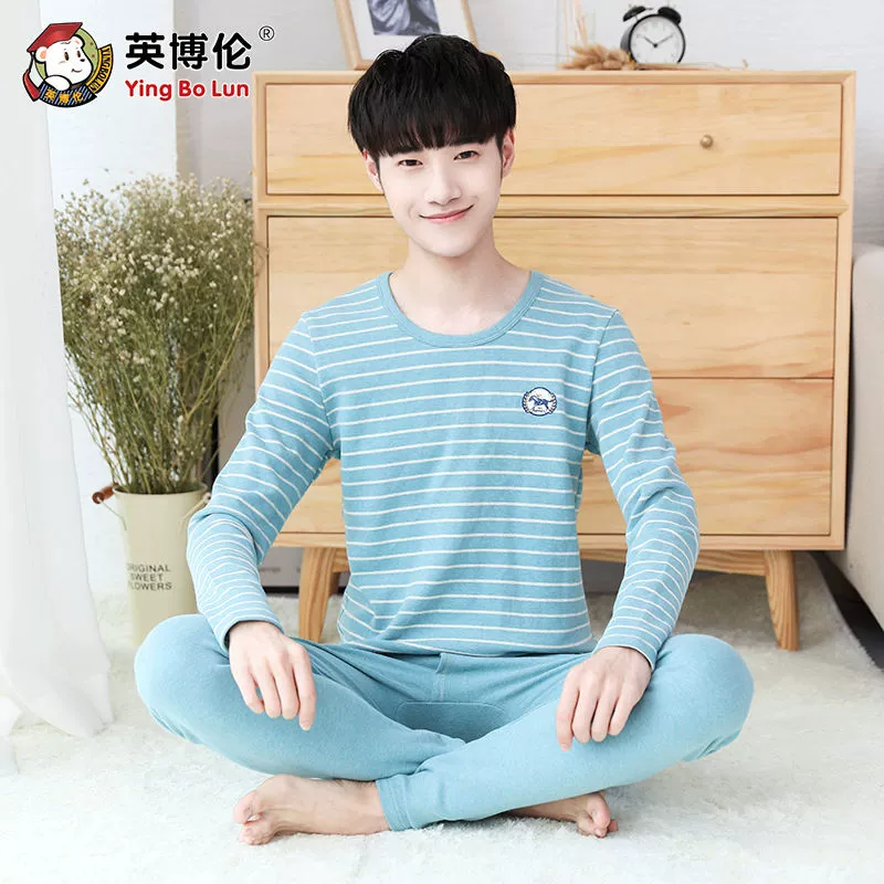 Bộ đồ lót Inbolon dành cho thanh niên Shurong Giữ ấm Quần áo ấm cho mùa thu / mùa đông của bé trai quần áo mùa thu của Big Kids Bìa quần 30535 - Quần áo lót