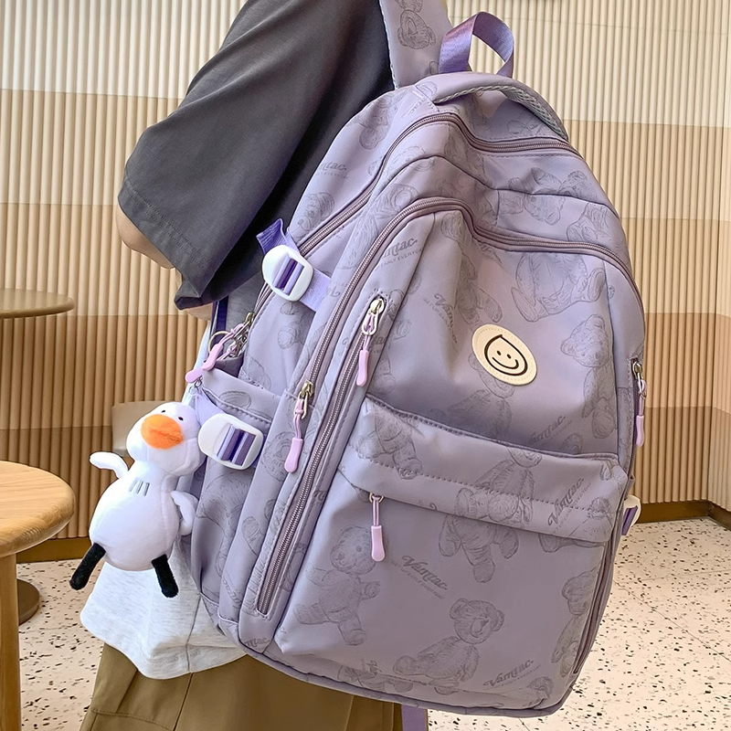 Japanese Imported Schoolbags for Female Junior High School Students and Elementary School Students, Large Capacity 2025 New Model, Double Shoulder Burden-Reducing Spine-Protecting Backpack for Boys, Trendy
