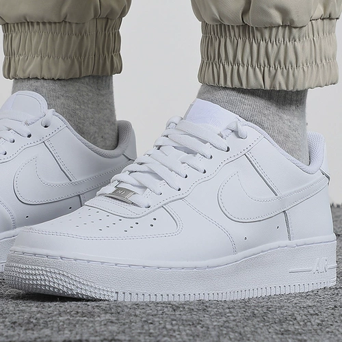 Nike, Nike Air Force 1, обувь, классические белые кроссовки