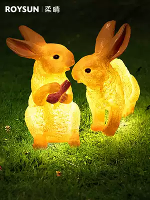 led animal lamp outdoor waterproof luminous rabbit lamp courtyard garden lawn lamp creative landscape sculpture decorative lamp