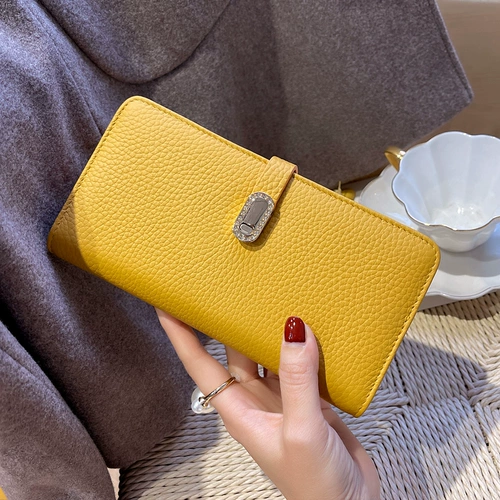 Бумажник, изысканная сумка через плечо, длинный картхолдер, из натуральной кожи, коллекция 2022, изысканный стиль