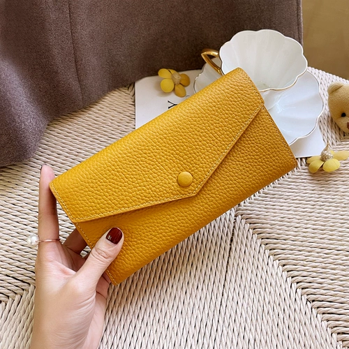 Бумажник, изысканная сумка через плечо, кожаный длинный картхолдер, из натуральной кожи