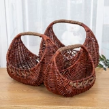 Willow Woven Fruit Basket Baske Baske Corpe Castable Baskate Corpage Caskating Baskated Bask Baske Basket Lotion Flower Basket