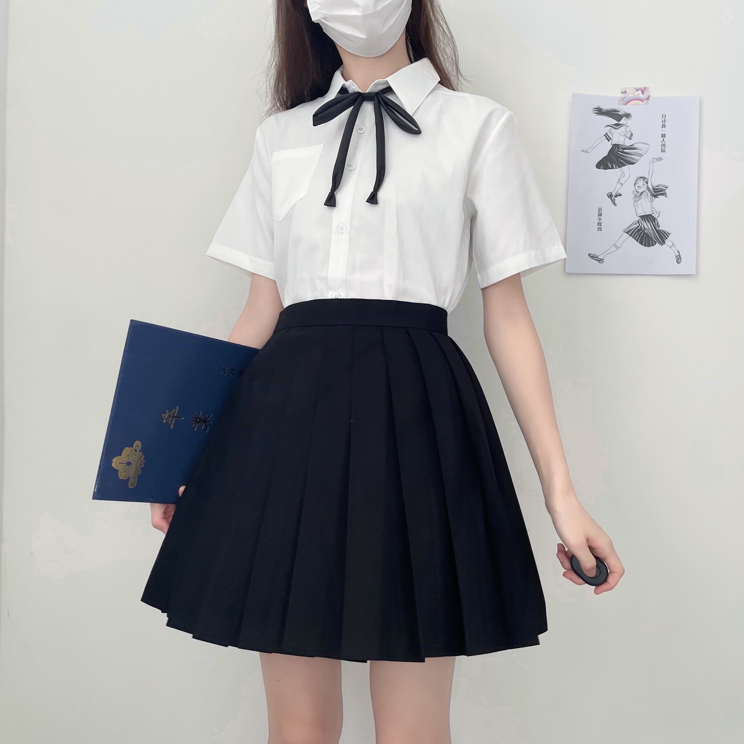 Meatball sauce jk uniform original student DK summer new basic white shirt large size shirt short sleeve men and women