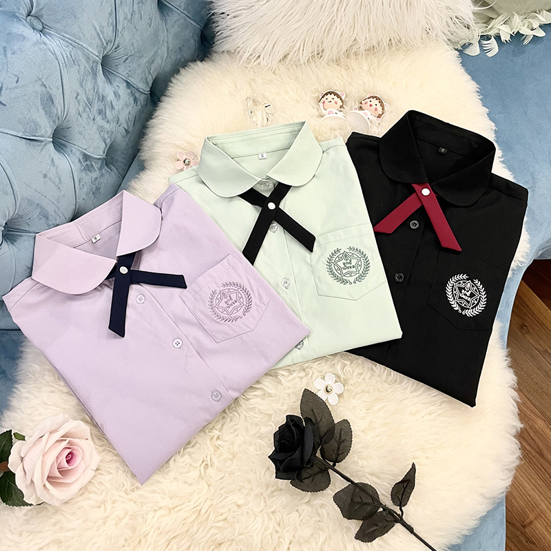 Japanese taste jk uniform Japanese school uniform students Thai shirt sailor clothing accessories small pure color fine cross-tie tie